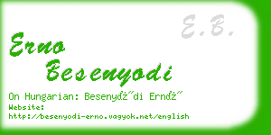 erno besenyodi business card